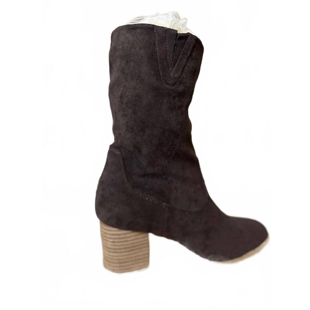 NEW CORKYS FOOTWEAR women's wicked slouch ankle faux suede boots in chocolate - Picture 3 of 6